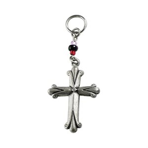 Breloque porte-clés « Croix », argentée, 5 cm