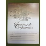 Confirmation Certificate, French  /  ea