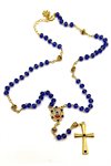 Carlo Acutis Blue Crystal Rosary Necklace, 6 mm, adjustable Carlo Acutis Blue Crystal Rosary Necklace, 6 mm, adjustable