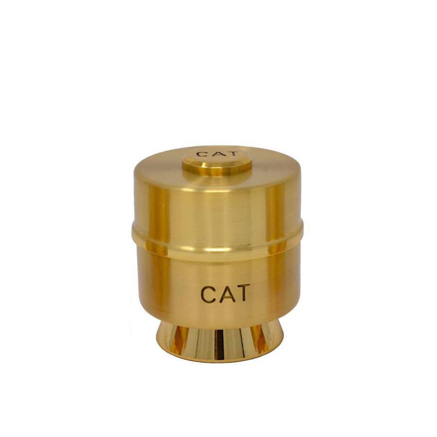 Goldplated Oil Stock "CAT", 2.5" (6.5 cm) Ht.