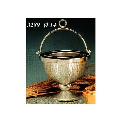 Silverplated Holy Water Pot, 7 1 / 8" (18 cm) Ht.