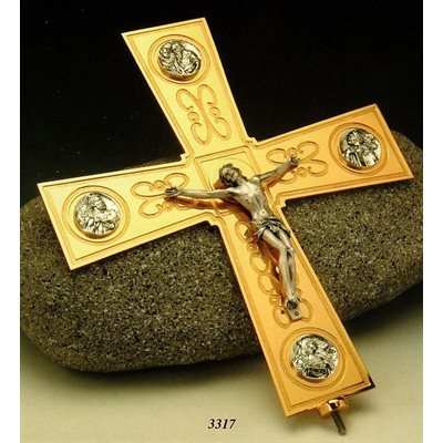 Croix de procession, 16.75" x 14.25" (42,5 x 36 cm) (Cross)