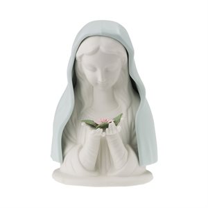 Veilleuse électrique, buste Vierge, porcelaine, 18 cm