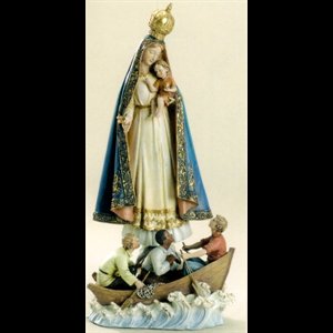 Statue Vierge de la Charité 13" (33 cm) Ht. en résine