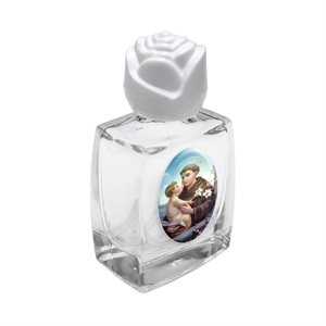 "St. Anthony" Empty Holy Water Glass Bottle, ½ oz