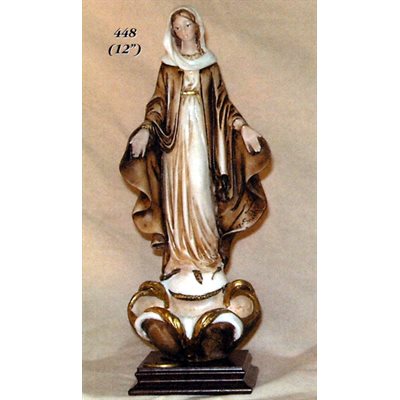Color Marble Our Lady of Grace Water Font, 12" (30.5 cm)