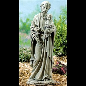 Statue ext. Saint Joseph 20" (51 cm) résine imitation pierre
