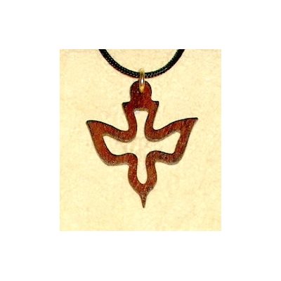 Bubinga Wood Dove Pendant, 1 1 / 8" (2.9 cm)