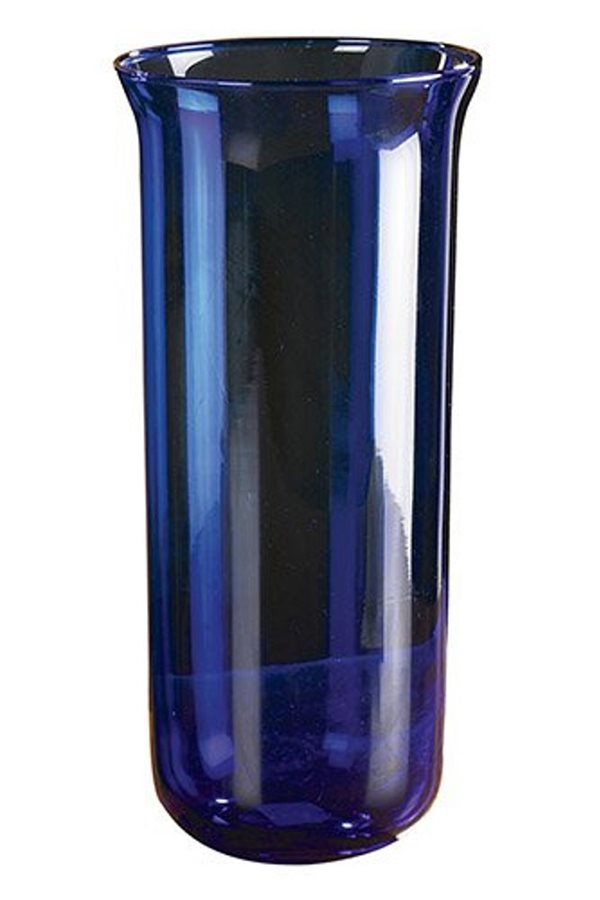Globe du sanctuaire bleu 4" (10cm) diam. x 10" (25.4cm) ht.
