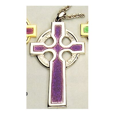 Silver Plated Pectoral Cross 3 3 / 8" with 36" cable chain