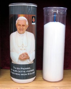 5 Days Pope Benedict XVI Votive Glass Candles / ea