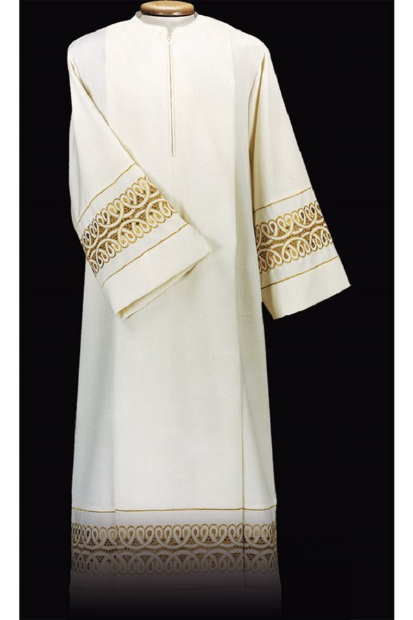 Ivory Alb 55" (140 cm) Polyester / Wool