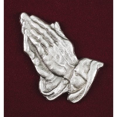 Praying Hands Silver Applique