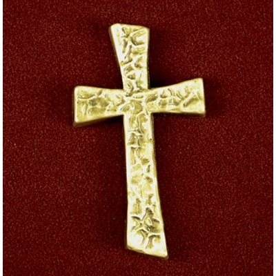 Contemporary Cross Bronze Applique, 3.75" (9.5 cm) ht.