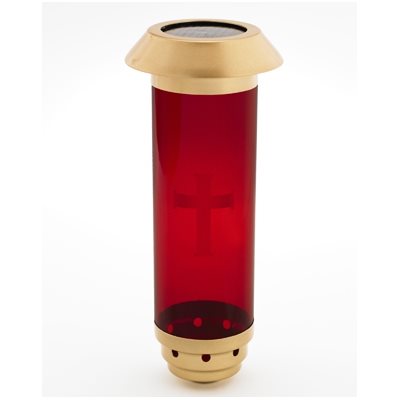 Solar Gold Tone Cemetery Light, 12.75" (32.4 cm) Ht.
