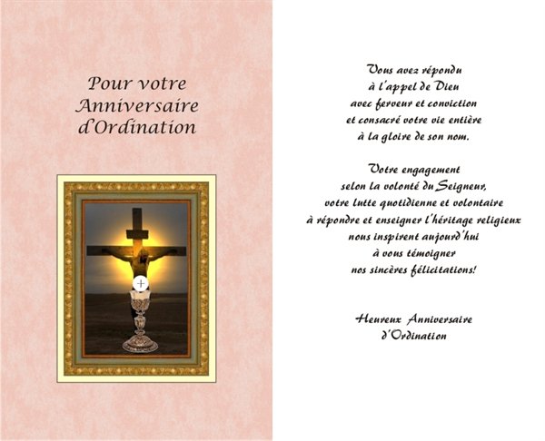 Carte Anniversaire D Ordination Sacerdotale 5 25 X 8 5 Carte Anniversaire D Ordination Sacerdotale 5 25 X 8 5