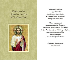 Carte Anniversaire D Ordination Sacerdotale French Card