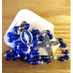 Royal Blue with Miraculous Medal Rosary, 6mm Royal Blue with Miraculous Medal Rosary, 6mm