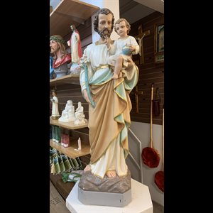 Statue Saint Joseph 46" (116 cm) en plâtre