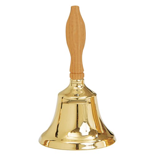 Bell, Medium, Brass, 4'' Dia. x 7.5'' Ht. (10 x 19 cm)