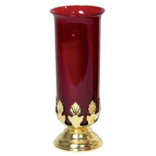 Table Sanctuary Lamp brass plated 4.5'' Ht. x 4.25'' Dia.