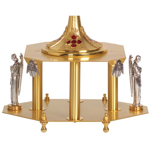 Thabor gold plated 7'' Ht. x 9.5" Top Plate x 14'' Base