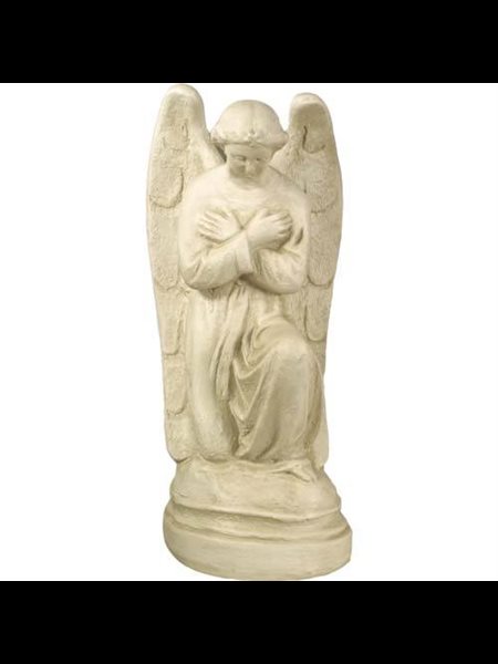 Fiberglass Outdoor Statue Mischievious Angel, 21" (53 cm) H Fiberglass Outdoor Statue Mischievious Angel, 21" (53 cm) H