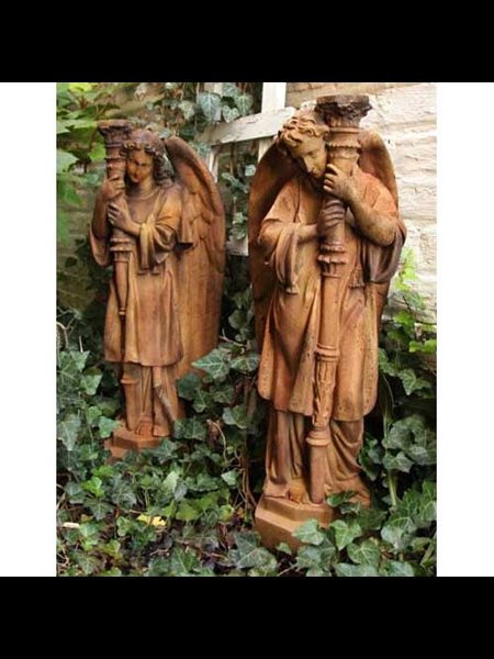 Statue Ext. Ange Majestueux 27" (69 cm) Ht. en FDV / ens 2 Statue Ext. Ange Majestueux 27" (69 cm) Ht. en FDV / ens 2