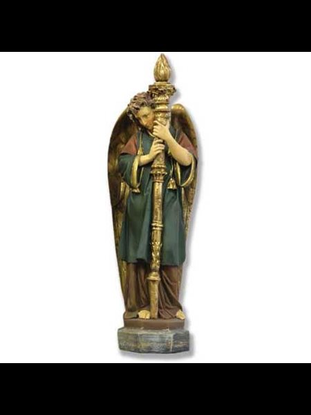 Statue Ext. Ange Majestueux Gauche 27" (69 cm) Ht. en FDV Statue Ext. Ange Majestueux Gauche 27" (69 cm) Ht. en FDV