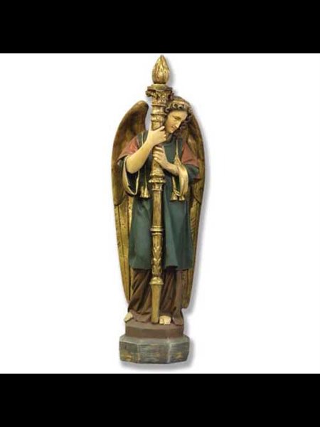 Statue Ext. Ange Majestueux Droit 27" (69 cm) Ht. en FDV Statue Ext. Ange Majestueux Droit 27" (69 cm) Ht. en FDV