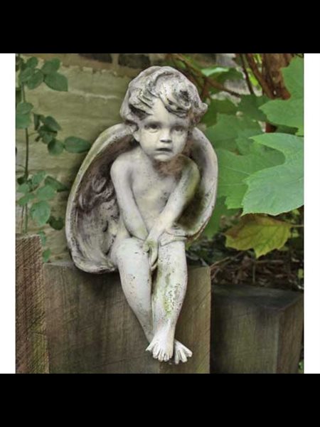 Statue Ext. Ange Chérubin Assis Petit 12" (30.5 cm) Ht. FDV Statue Ext. Ange Chérubin Assis Petit 12" (30.5 cm) Ht. FDV