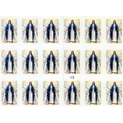 Autocollant Immaculée Conception / Feuille de 18 un