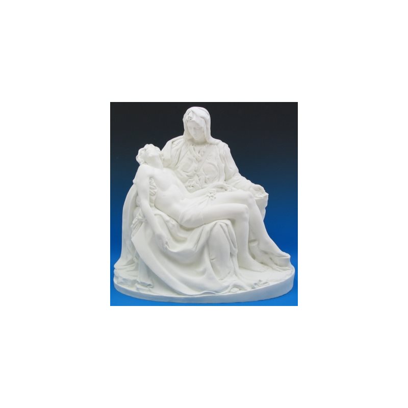 Statue ext. Pieta 22'' (56 cm) blanche polyuréthane Statue ext. Pieta 22'' (56 cm) blanche polyuréthane