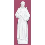 Statue ext. Saint François 24'' (61 cm) blanche polyuréthane Statue ext. Saint François 24'' (61 cm) blanche polyuréthane