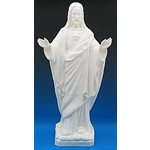 Statue ext. Sacré-Coeur bénissant 24'' (61 cm) blanche polyu Statue ext. Sacré-Coeur bénissant 24'' (61 cm) blanche polyu