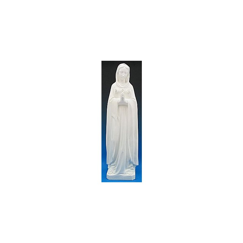 Statue ext. Rosa Mystica 24'' (61 cm) blanche polyuréthane Statue ext. Rosa Mystica 24'' (61 cm) blanche polyuréthane