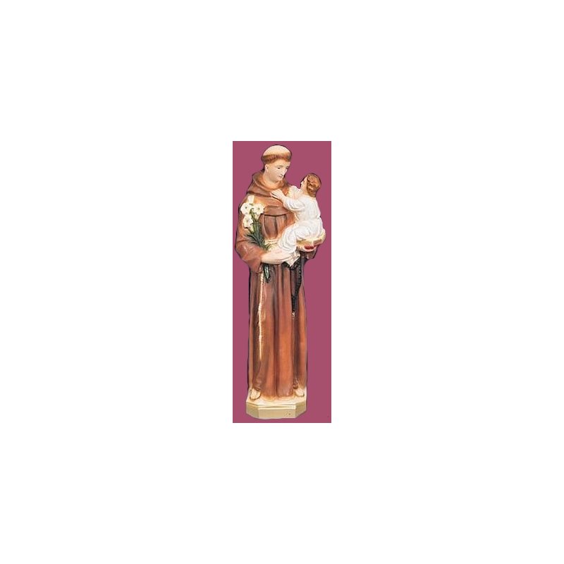 Statue ext. Saint Antoine 24'' (61 cm) couleur polyuréthane Statue ext. Saint Antoine 24'' (61 cm) couleur polyuréthane