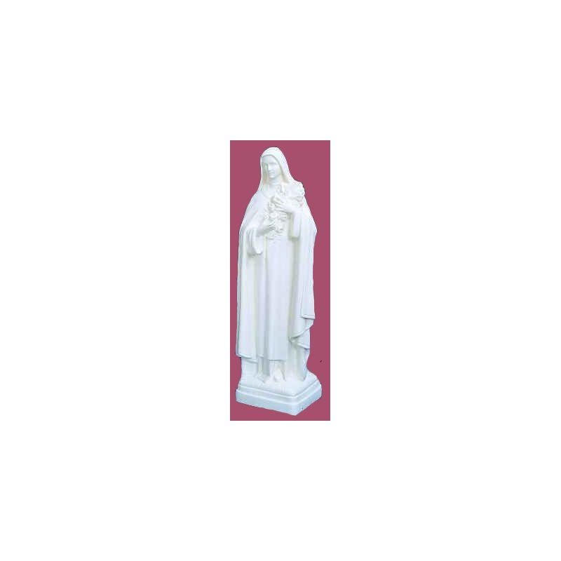 Statue ext. Sainte Thérèse 24'' (61 cm) blanche polyuréthane Statue ext. Sainte Thérèse 24'' (61 cm) blanche polyuréthane