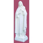 Statue ext. Sainte Thérèse 24'' (61 cm) blanche polyuréthane Statue ext. Sainte Thérèse 24'' (61 cm) blanche polyuréthane