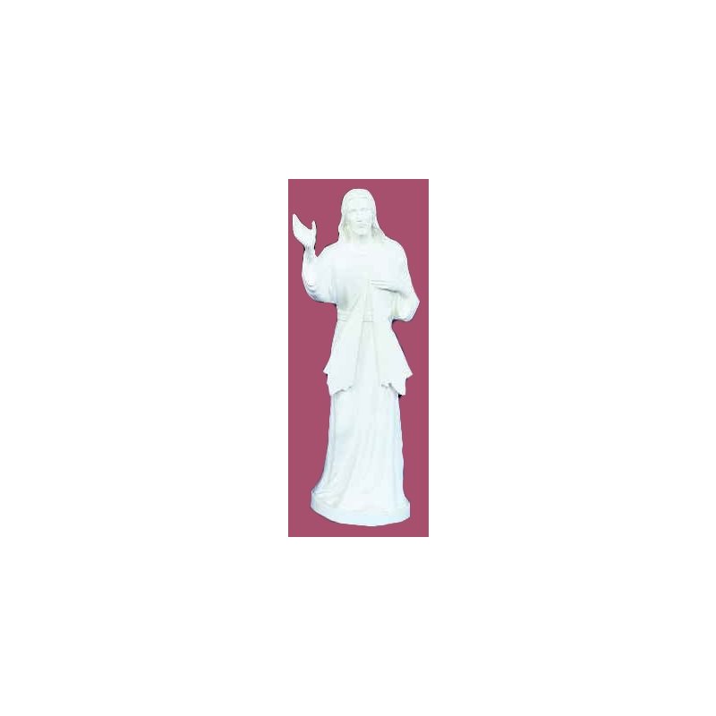 Statue ext. Jésus Miséricordieux 24'' (61 cm) blanche polyu. Statue ext. Jésus Miséricordieux 24'' (61 cm) blanche polyu.