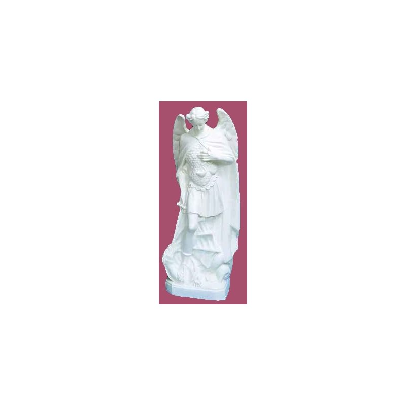 St. Michael Archangel White Vinyl Compo. Outdoor Statue, 24" St. Michael Archangel White Vinyl Compo. Outdoor Statue, 24"
