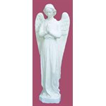 Standing Angel White Vinyl Compo. Outdoor Statue, 24" (61cm) Standing Angel White Vinyl Compo. Outdoor Statue, 24" (61cm)