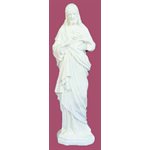 Sacred Heart of Jesus White Vinyl Compo. Outdoor Statue, 24" Sacred Heart of Jesus White Vinyl Compo. Outdoor Statue, 24"