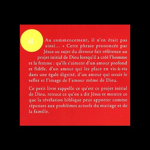 Mariage et famille selon la Bible